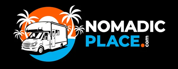 Logo on black background: